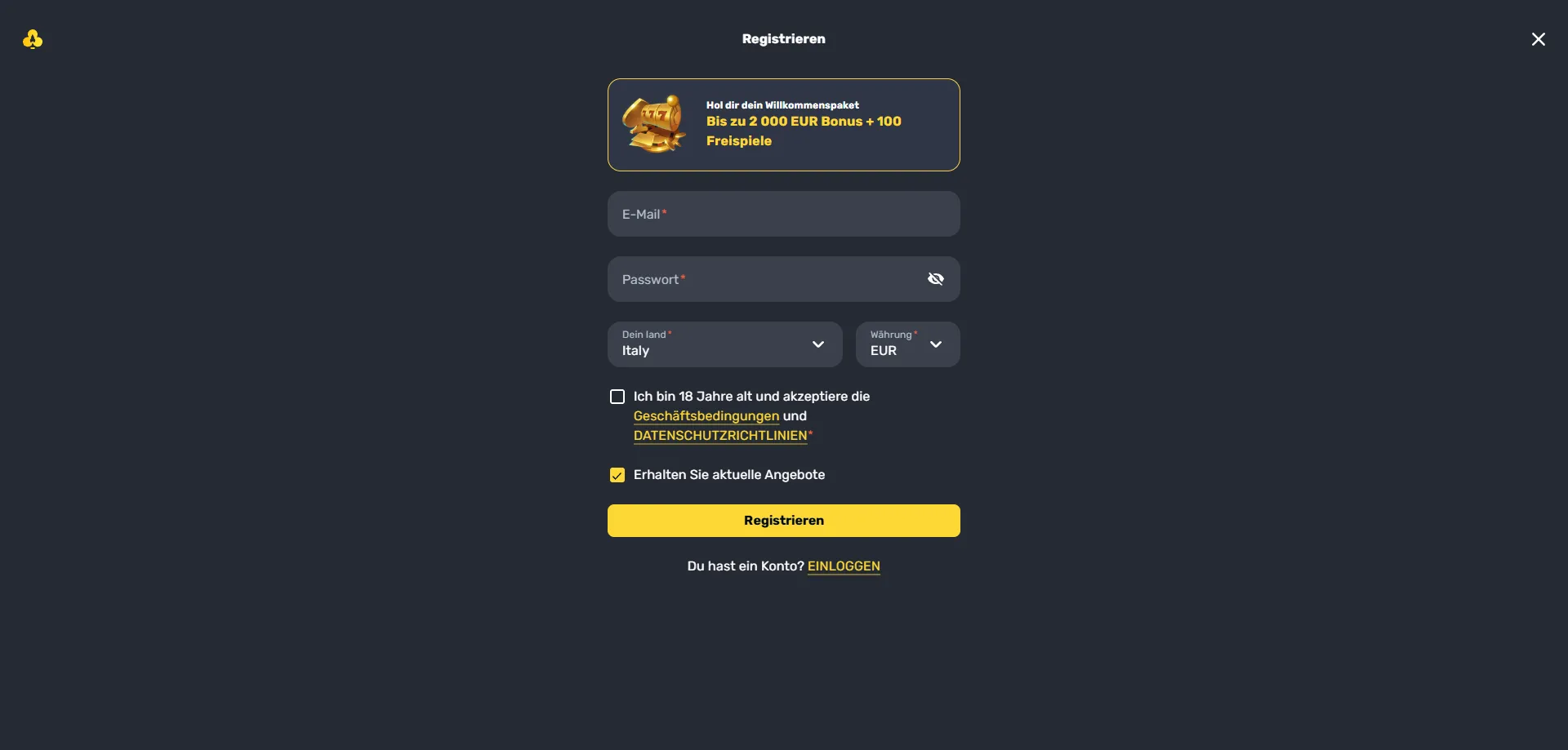 How to register and sign up at Rocketplay Casino Australia