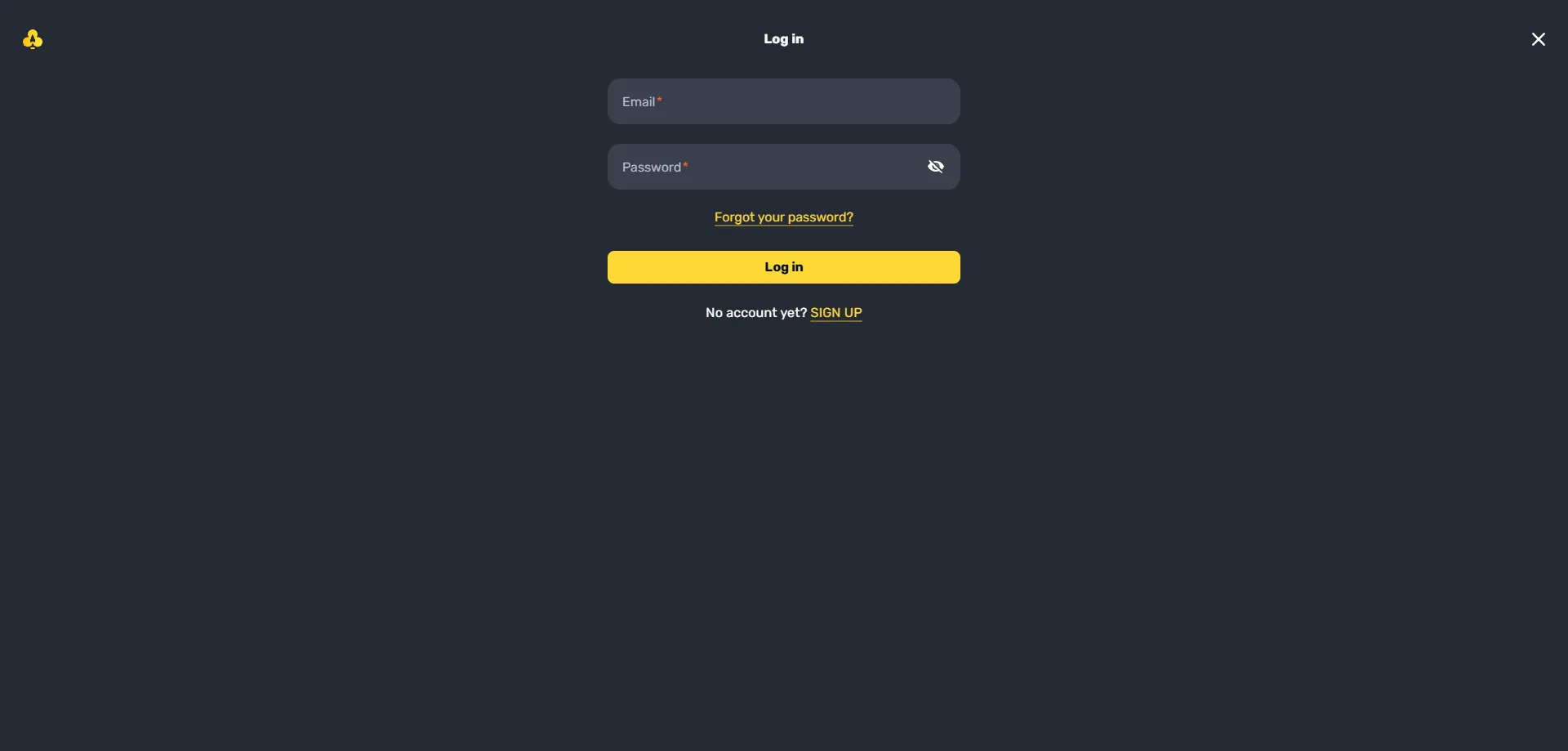 Rocketplay Casino login page — secure account access for players